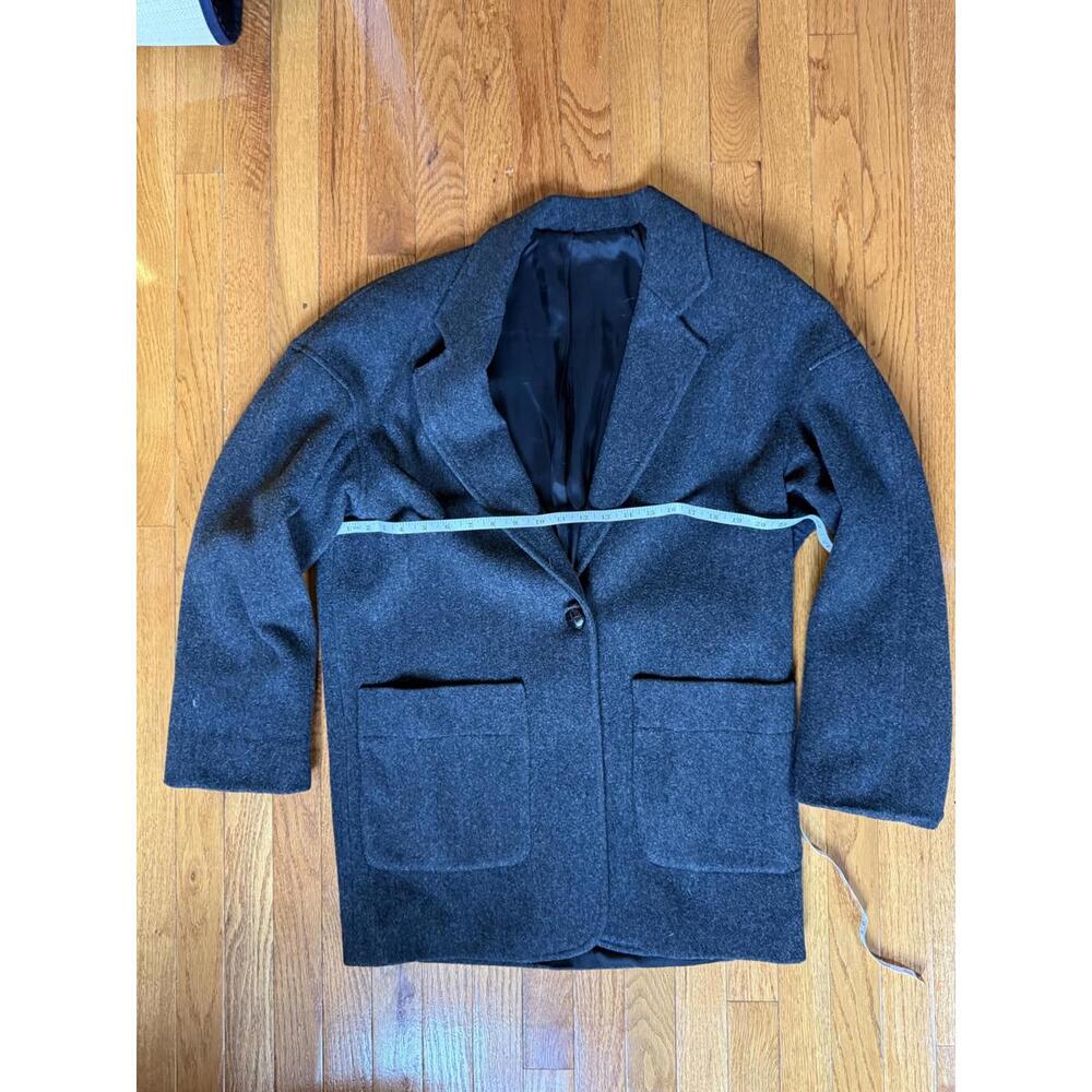 Gray Wool Blend Blazer